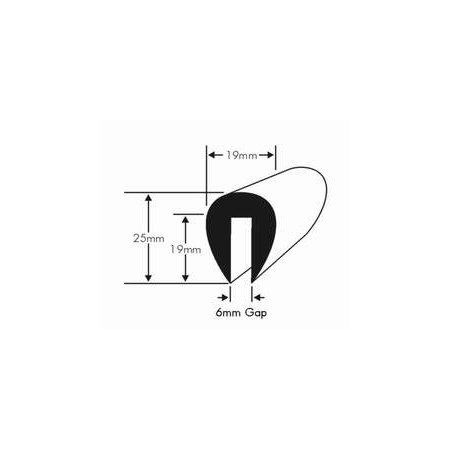 PVC Stootrand boot 9mm rand (Per meter)