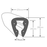 PVC Stootrand boot, type 4-2  (Per meter)