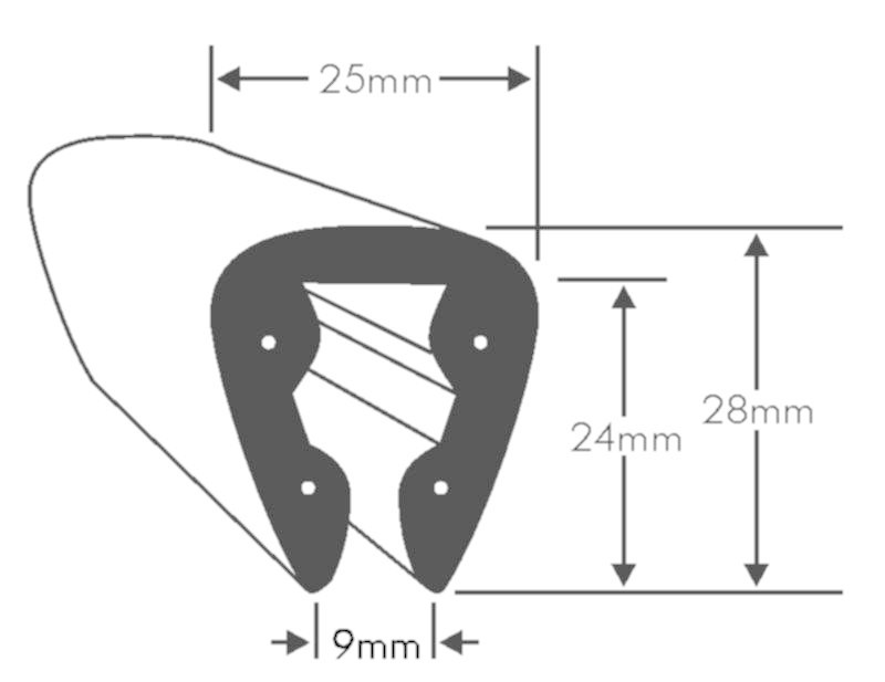 PVC Stootrand boot, type 4-2  (Per meter)