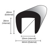 PVC Stootrand boot, type 2489  (Per meter)