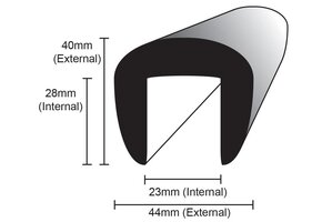 PVC Stootrand boot, type 2489  (Per meter)