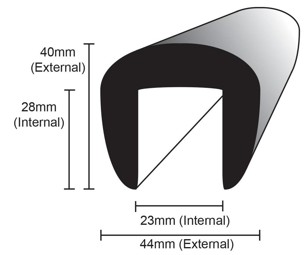 PVC Stootrand boot, type 2489  (Per meter)