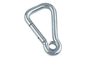 Karabijnhaak asymetrisch met oog RVS A4-AISI316