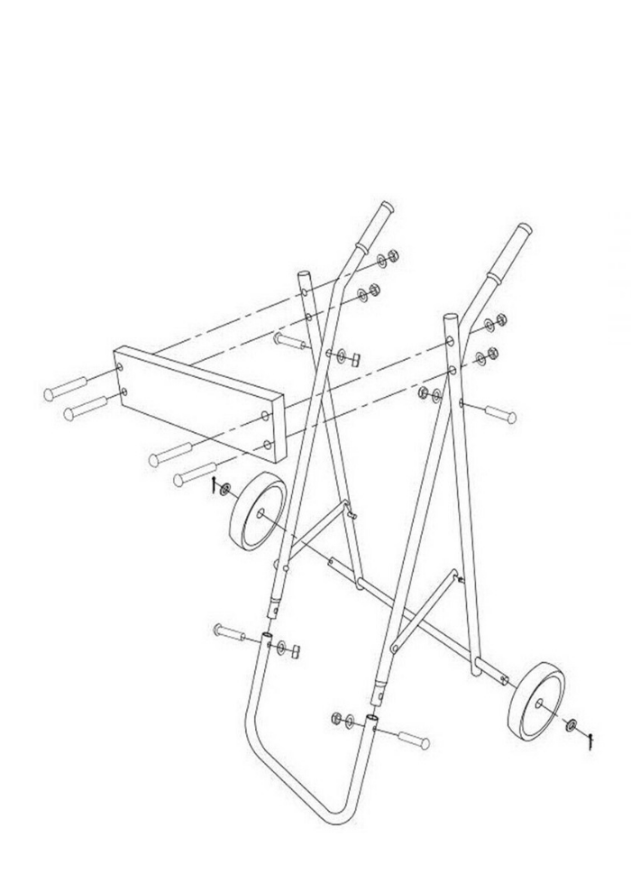 Buitenboordmotor trolley inklapbaar tot 40 kg