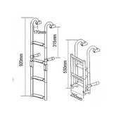 RVS zwemtrap opklapbaar