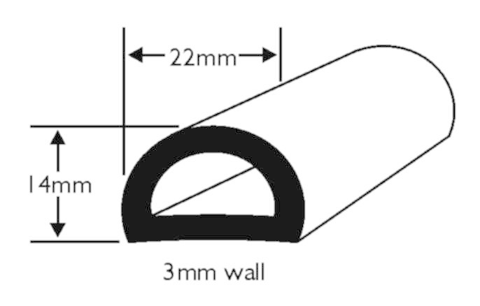 PVC Stootrand boot D 51 (Per meter)