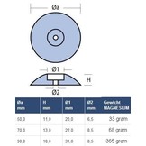 Magnesium roerblad anode (Per paar)