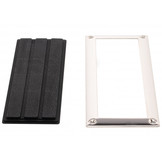 RVS opstapplaat met rubberen inleg