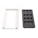 RVS opstapplaat met rubberen inleg