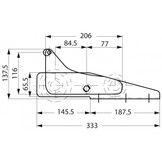 Boegrol - scharnierend - RVS