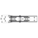 Boegrol - scharnierend - RVS