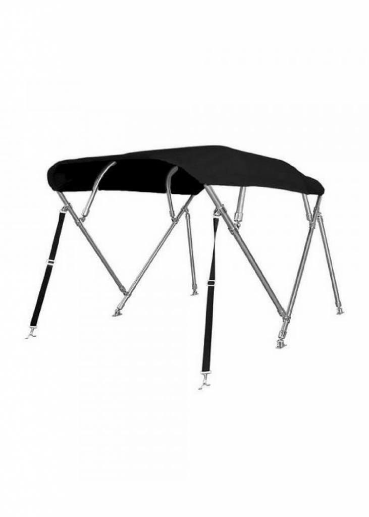 RVS 4-boogs biminitop - Breedte 155<>169 cm - Hoogte 137 cm