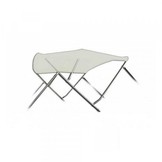 Biminitop | RVS 3-boogs | Breedte 170 <> 182 cm - Hoogte 137 cm