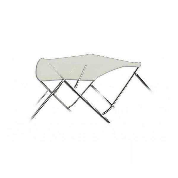RVS 3-boogs biminitop - Breedte 155 <> 169 cm - Hoogte 117 cm