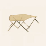 Biminitop | RVS 3-boogs | Breedte 170 <> 182 cm - Hoogte 117 cm