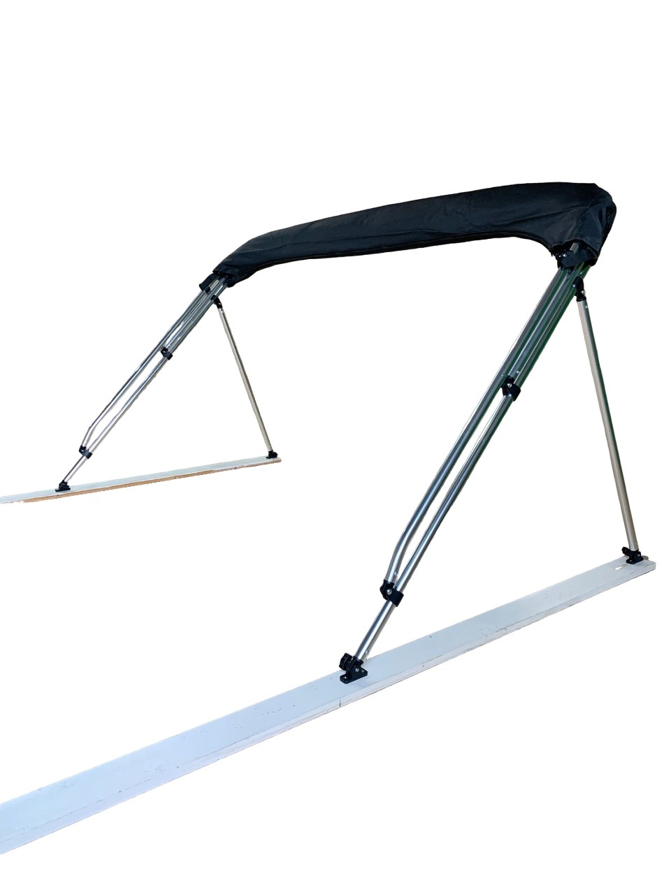 Bimini top De Luxe / Zwart doek Breedte 200 <> 213 cm