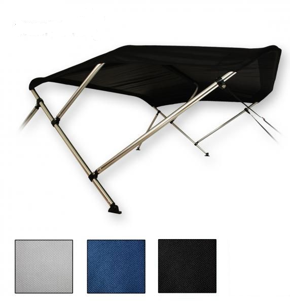 Aluminium 3-boogs biminitop - Breedte 155 <> 169 cm - Hoogte 137 cm