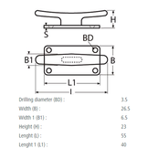 RVS afmeerkikker - Roestvast staal A4 - AISI 316