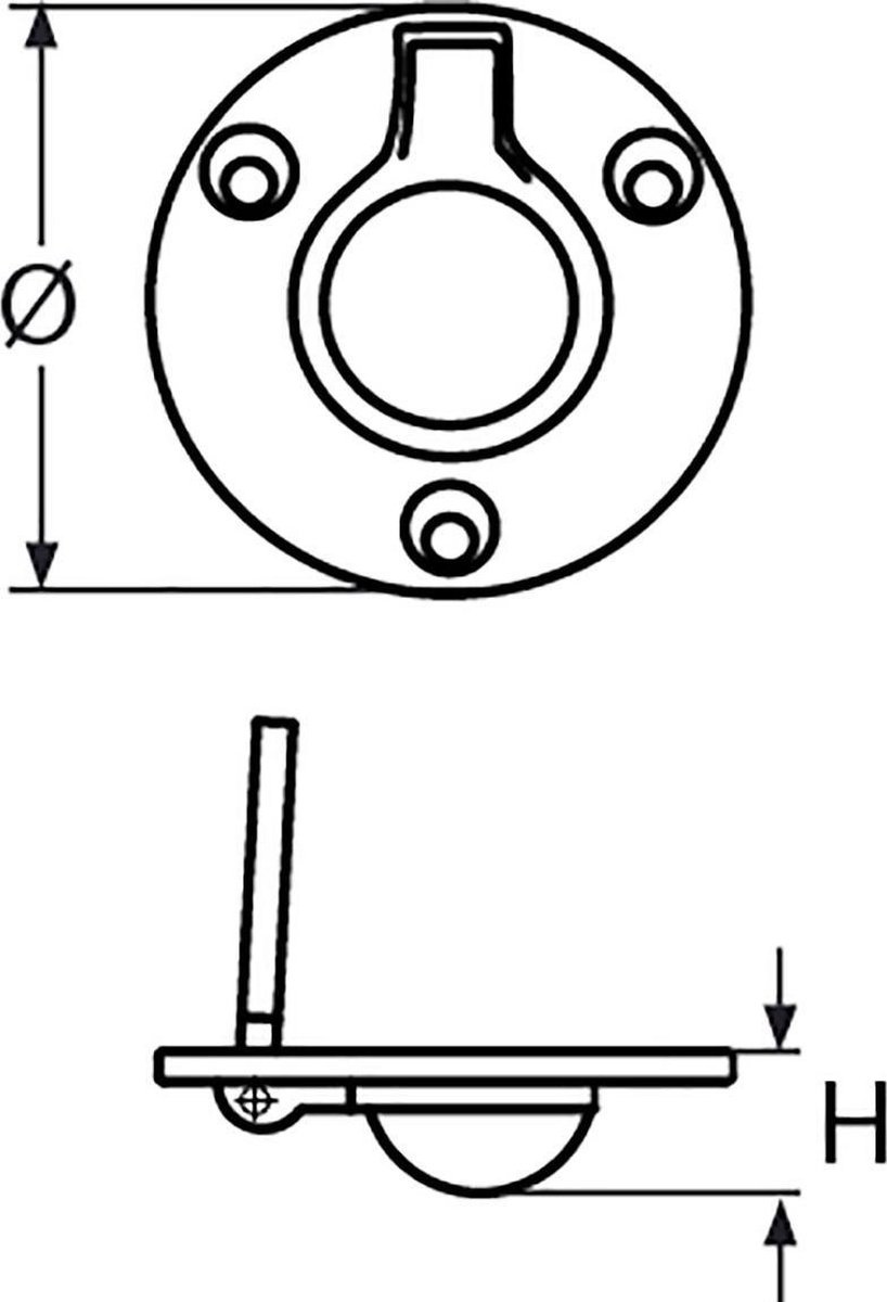 Ronde RVS Luikring 50 mm