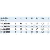 RVS Dekoog met ring en langwerpige grondplaat