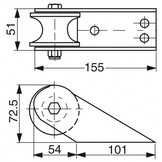 Boegroller - standaard - RVS