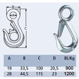 RVS trailerhaak met oog