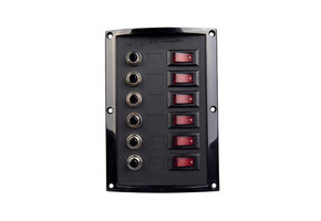 12 Volt schakelpaneel met automatische zekeringen