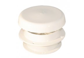 Dekventilatie met witte plastic dop