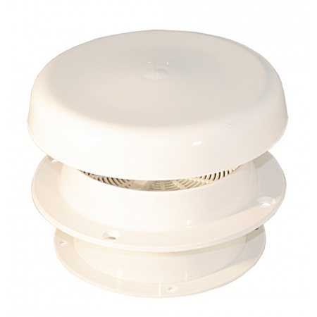 Dekventilatie met witte plastic dop
