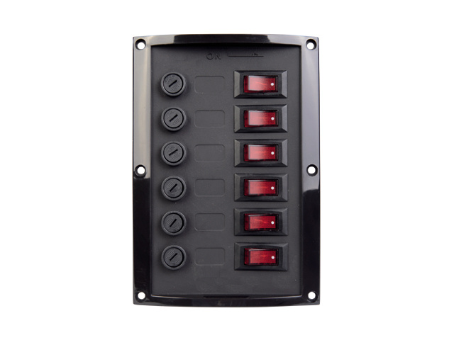 Seaworld schakelpaneel 12V met 6 schakelaars