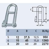 RVS Sleutelsluiting met brug