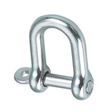 RVS D-sluiting met onverliesbare pin