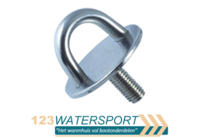 Ronde RVS oogplaat met schroefdraad