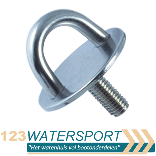 Ronde RVS oogplaat met schroefdraad