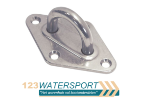 RVS Dekoog met ruitvormige grondplaat