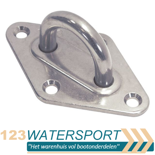 RVS Dekoog met ruitvormige grondplaat