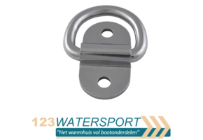 RVS grondplaat met klapbaar oog - RVS A4-AISI316