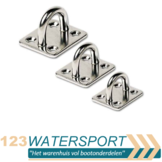 RVS Dekoog met vierkante grondplaat