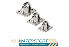 RVS Dekoog met vierkante grondplaat