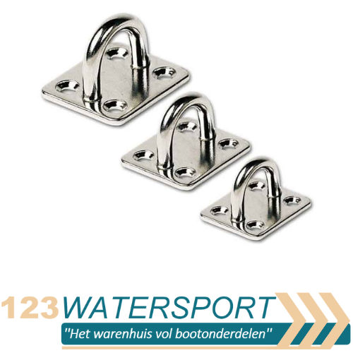 RVS Dekoog met vierkante grondplaat