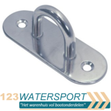 RVS Dekoog met langwerpige grondplaat