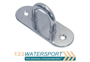 RVS Dekoog met langwerpige grondplaat