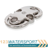 RVS montage plaat met dubbele D-ring - RVS A4-AISI316