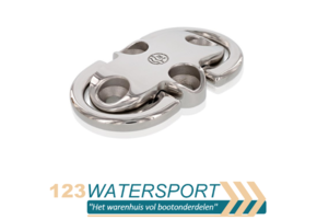 RVS montage plaat met dubbele D-ring - RVS A4-AISI316