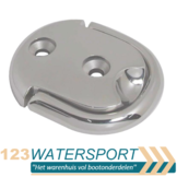 RVS grondplaat met enkel klapbaar oog - RVS A4-AISI316