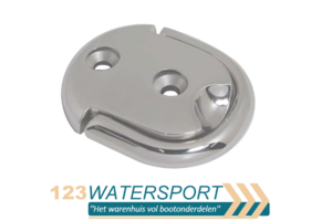 RVS grondplaat met enkel klapbaar oog - RVS A4-AISI316