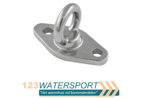 RVS grondplaat met oogmoer - RVS A4-AISI 316