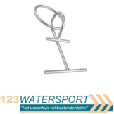 Verplaatsbare meeneem aanlegring met oog - RVS A4-AISI316