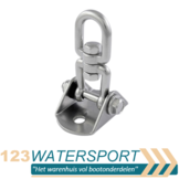 RVS grondplaat met wartel - RVS A4-AISI316