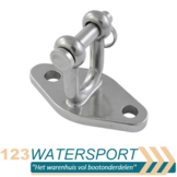 RVS grondplaat met d-sluiting - RVS A4-AISI 316